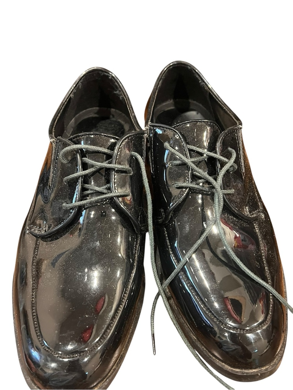 Men's Black Patent Lace-Up Dress Shoes